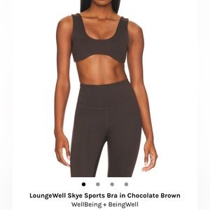COPY - LoungeWell Skye Sports Bra in Chocolate Brown WellbBeing + BeingWell
